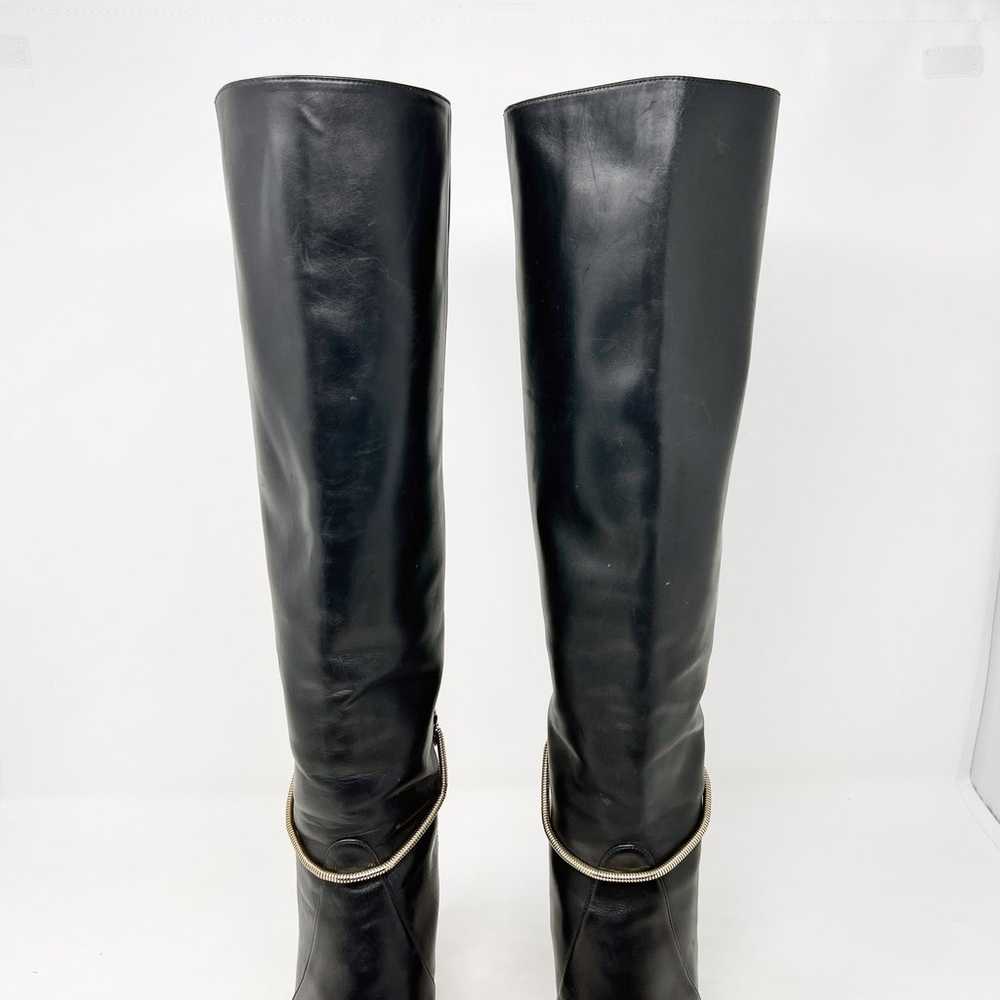 Hugo Boss Size 37 US 7 Black Leather Pointed Toe … - image 6