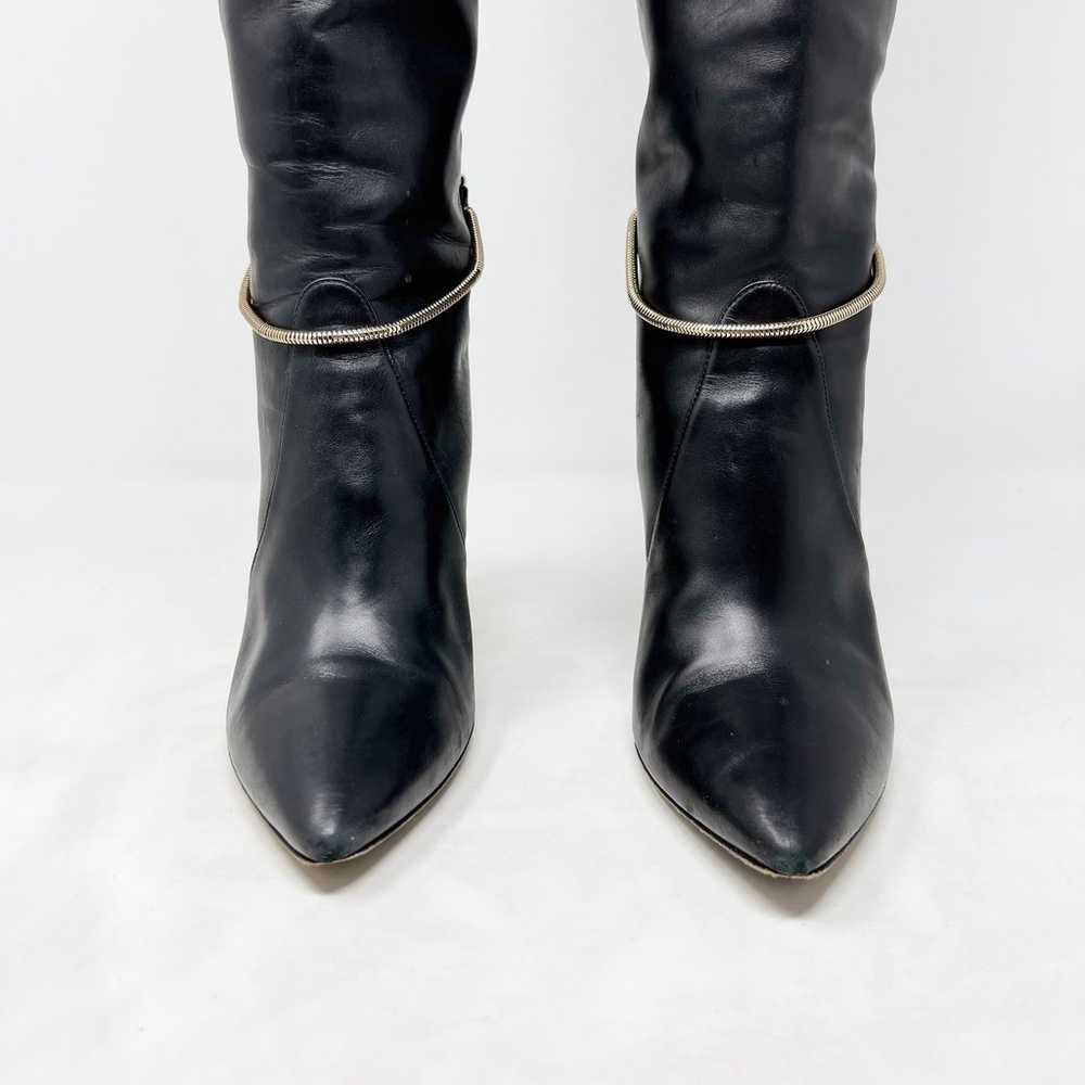 Hugo Boss Size 37 US 7 Black Leather Pointed Toe … - image 8