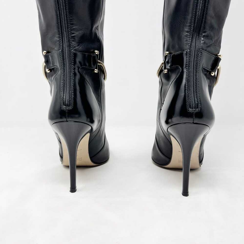 Hugo Boss Size 37 US 7 Black Leather Pointed Toe … - image 9