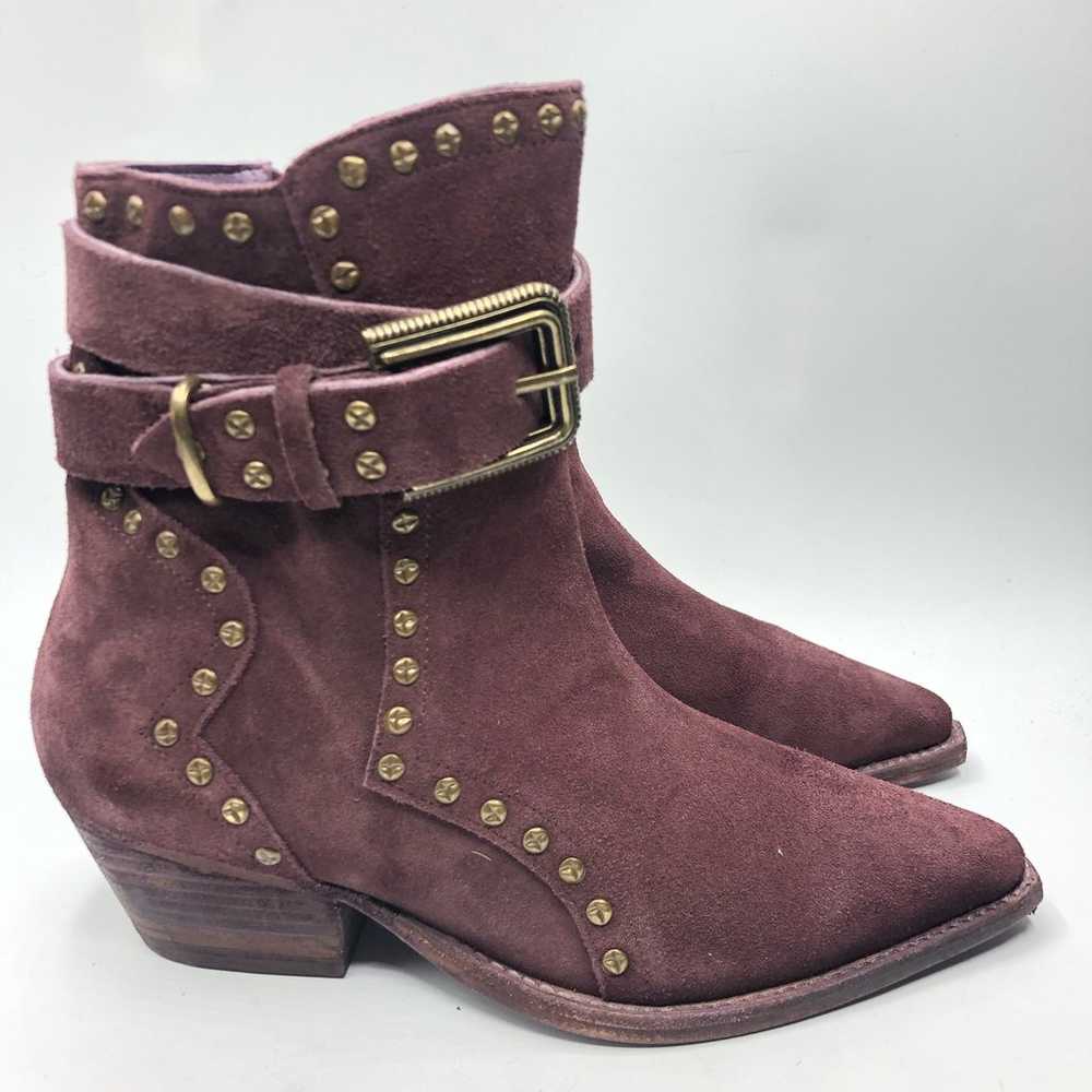 Free People Billy Wine Suede Studded Pointed Toe … - image 2