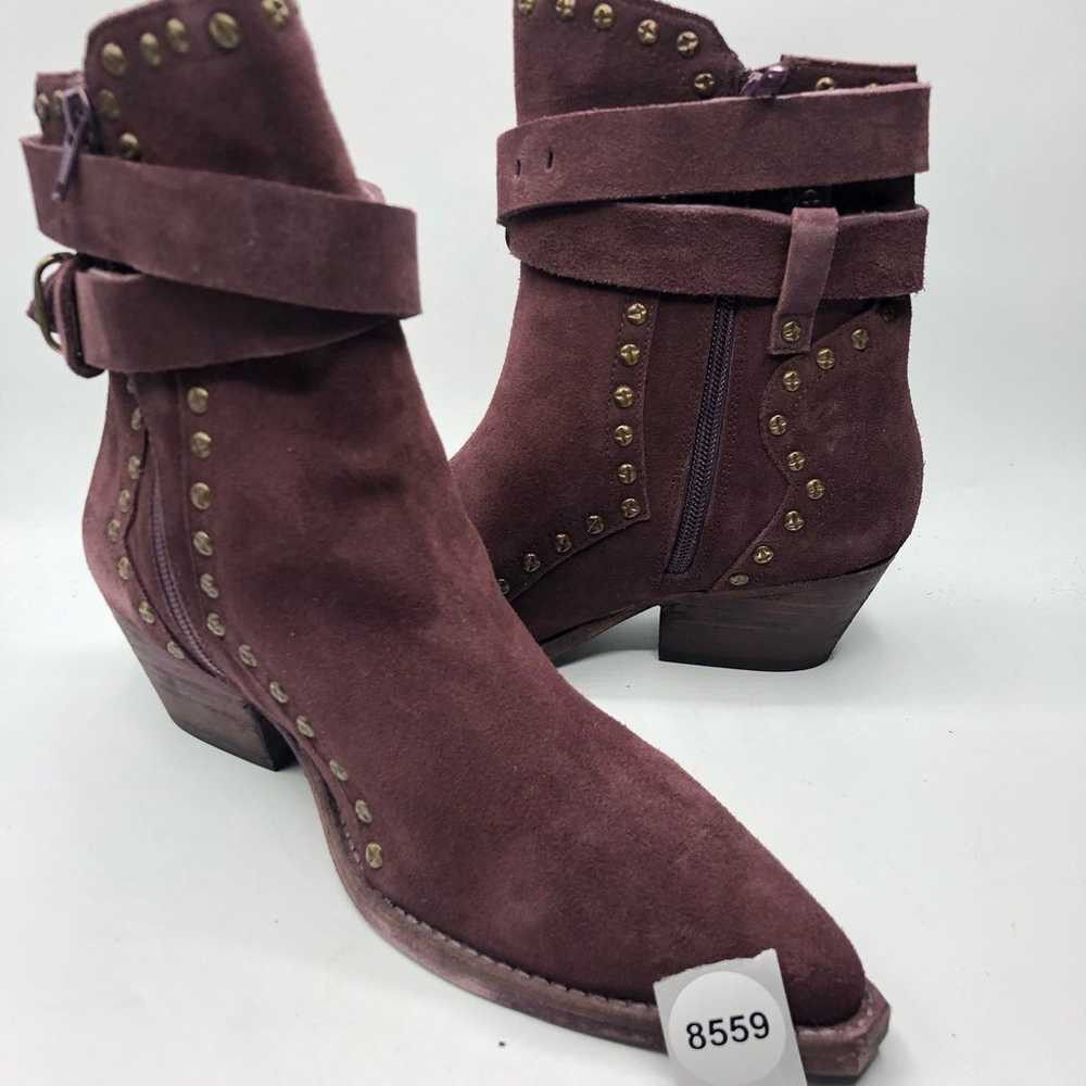 Free People Billy Wine Suede Studded Pointed Toe … - image 5