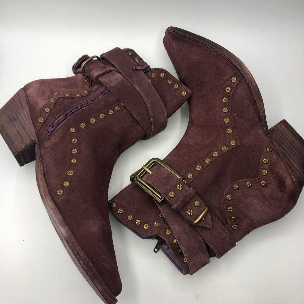 Free People Billy Wine Suede Studded Pointed Toe … - image 6
