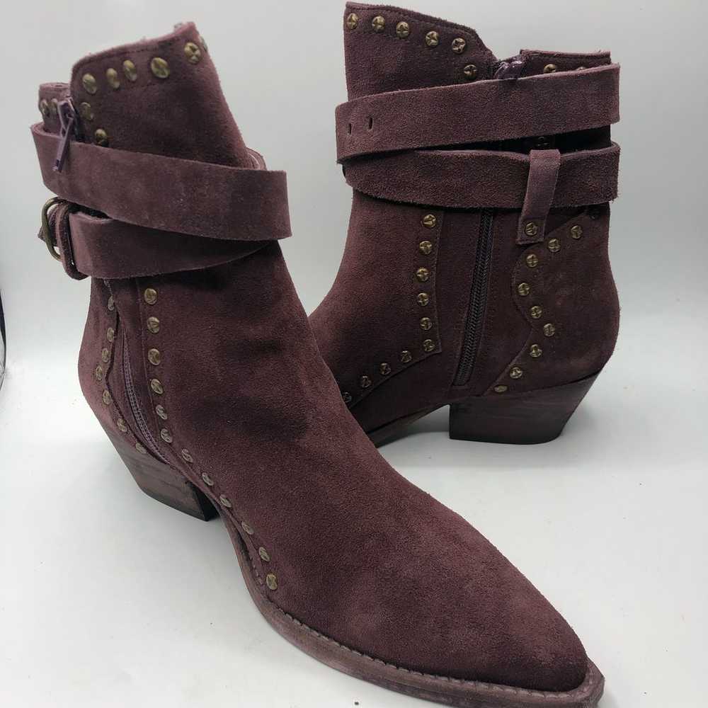 Free People Billy Wine Suede Studded Pointed Toe … - image 8