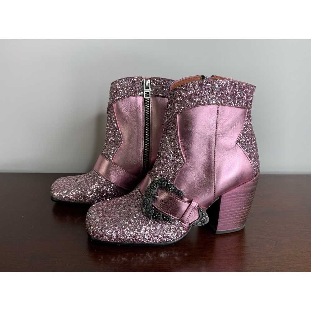 NWOT Coach The Western Bootie Buckle Glitter Ankl… - image 4