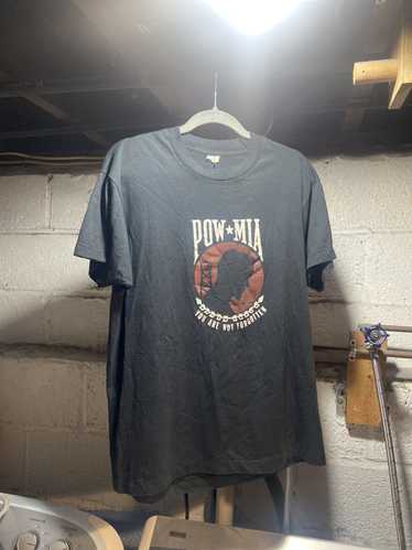 Vintage 1990’s single stitch faded black ‘POW MIA’