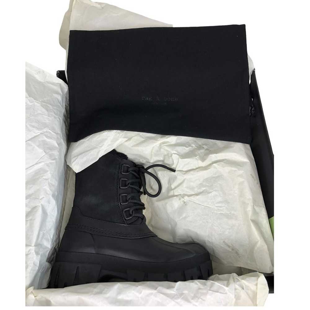 Rag & Bone RB Logo Shearling Lined Winter Boots - image 10
