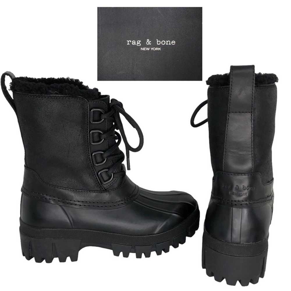 Rag & Bone RB Logo Shearling Lined Winter Boots - image 1