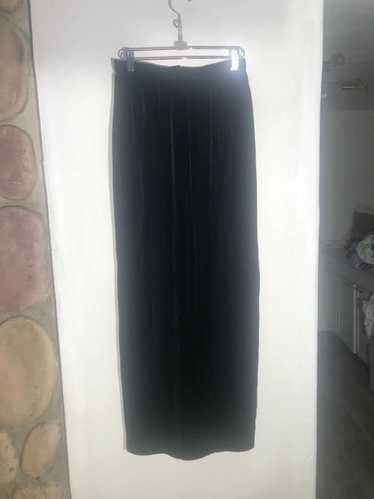 Designer Vintage long skirt velvet maxi in Black