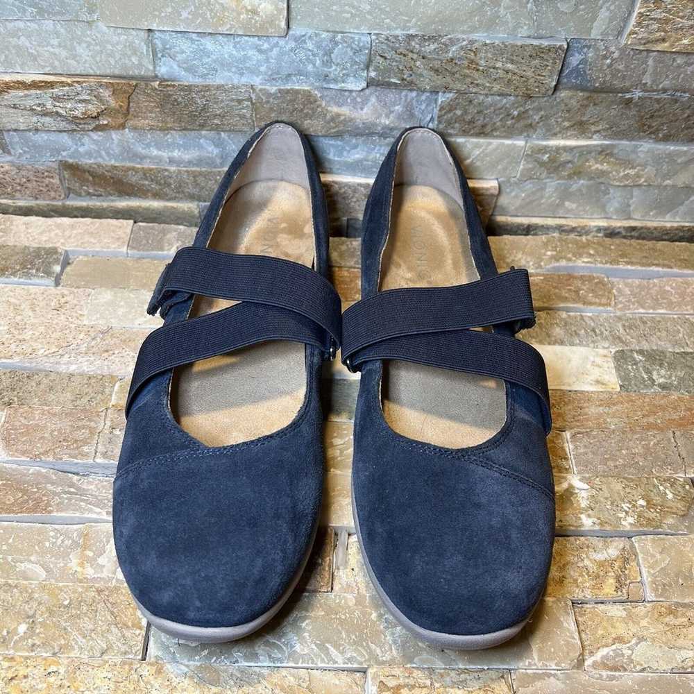 Vionic Shelby Mary Jane Dark Blue Suede Flats Wom… - image 6