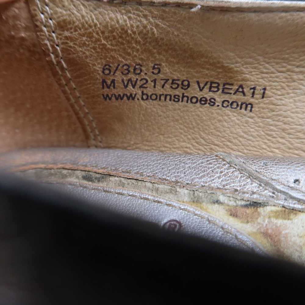 Born Shoes Womens 6 Ballet Flats Flower Metallic … - image 11