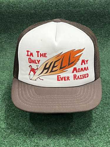 Snap Back × Trucker Hat × Vintage 80s Hell Raiser 
