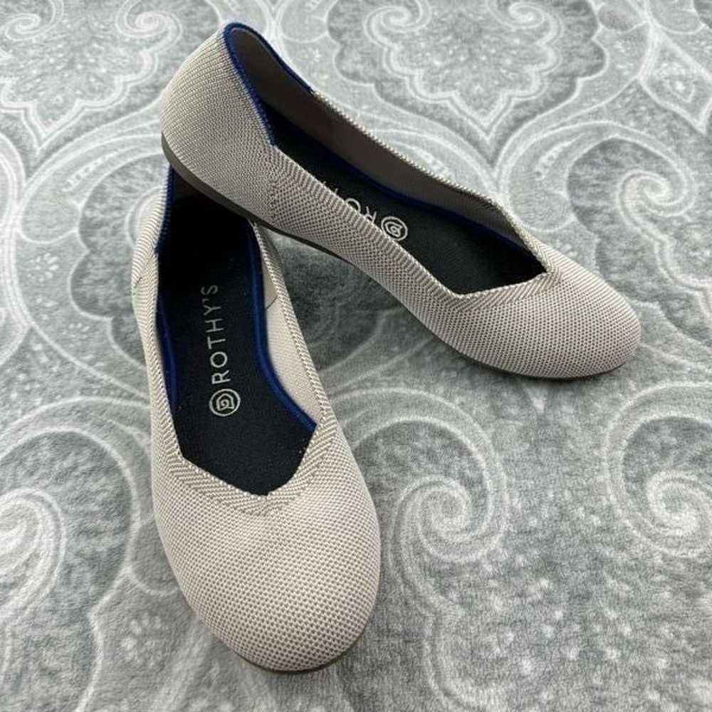 Womens Rothy’s Classic Light Grey Round Toe Balle… - image 1