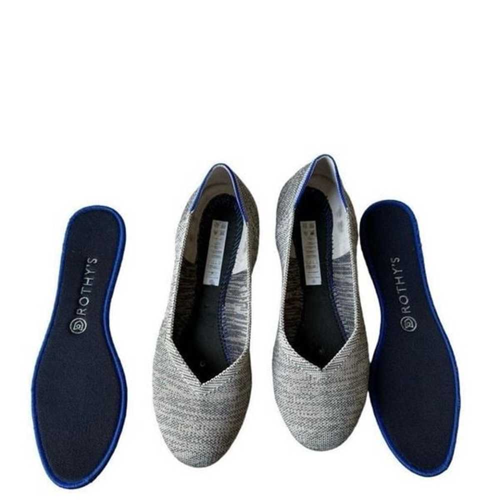 Rothys Round Toe The Flat Speckled Heather Blue H… - image 10