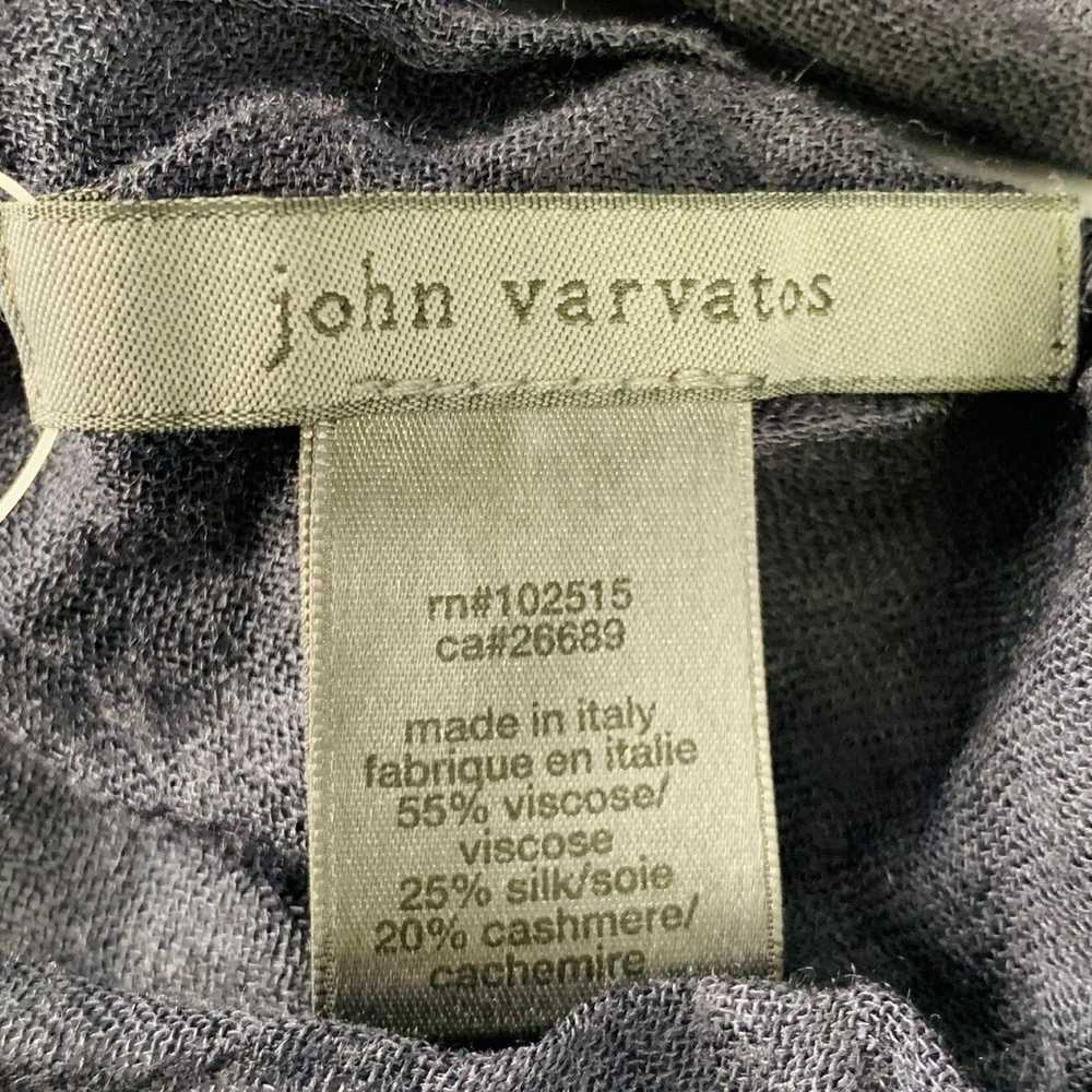 John Varvatos Navy Wrinkled Viscose Blend Scarf - image 3