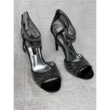 Nina New York Women's Black Silver Accent Heels Si