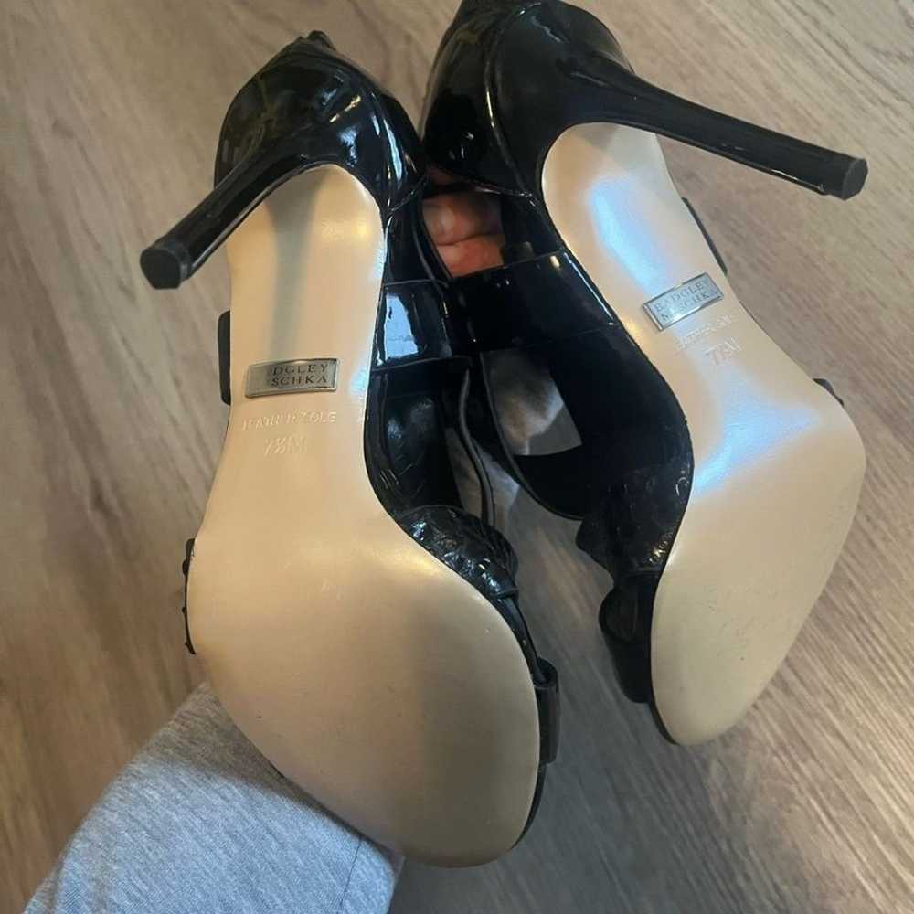 Badgley Mischka designer patent leather heels 7.5… - image 7