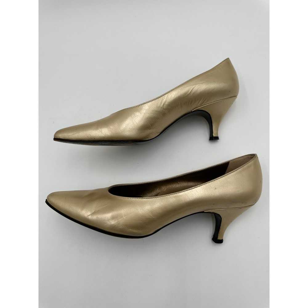 Yves Saint Laurent Vintage Gold Metallic Leather … - image 5