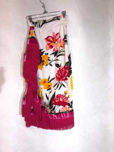 NBDN Nobrandedon floral wrap skirt silk velvet wit