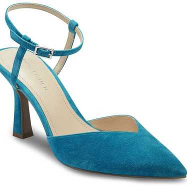Marc Fisher Turquoise Pointed Toe Ankle Strap Sue… - image 1