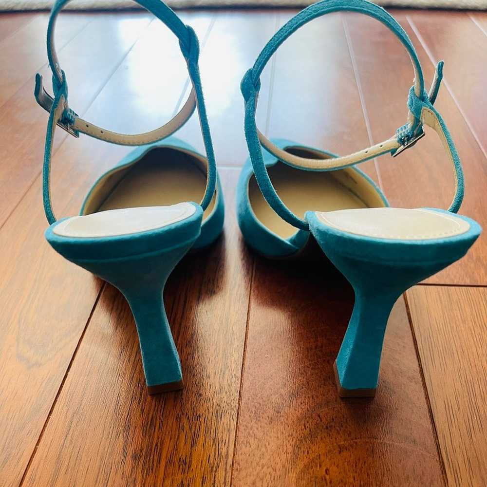 Marc Fisher Turquoise Pointed Toe Ankle Strap Sue… - image 3