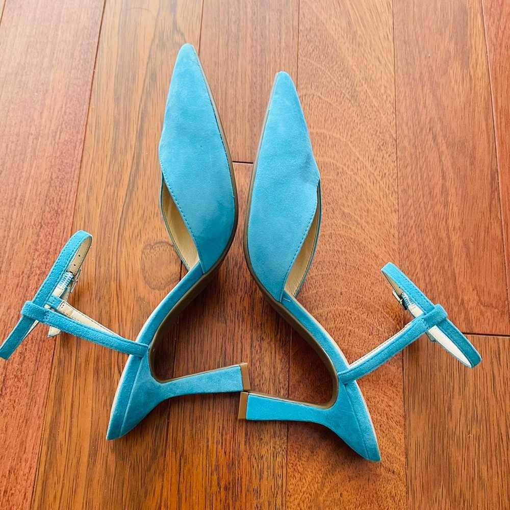 Marc Fisher Turquoise Pointed Toe Ankle Strap Sue… - image 4