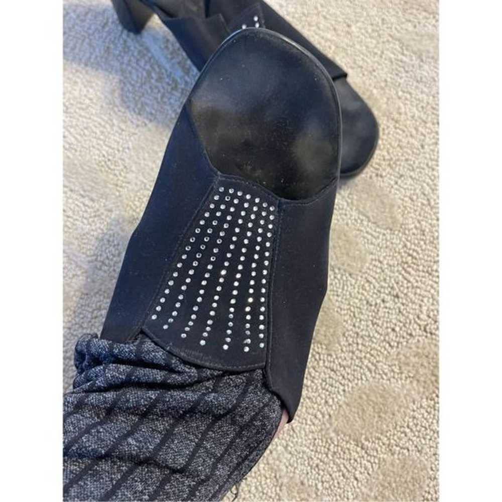 Onex Women’s Black and Silver Studded Sandal Heel… - image 2