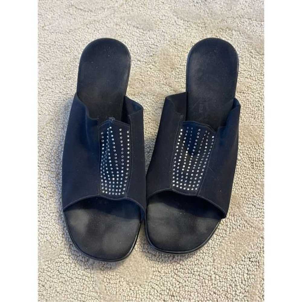 Onex Women’s Black and Silver Studded Sandal Heel… - image 3