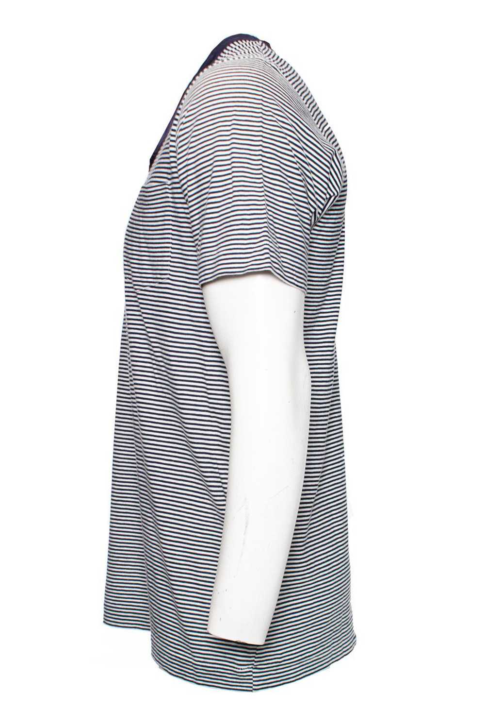 Sacai Sacai, Blue and white striped T-shirt - image 2