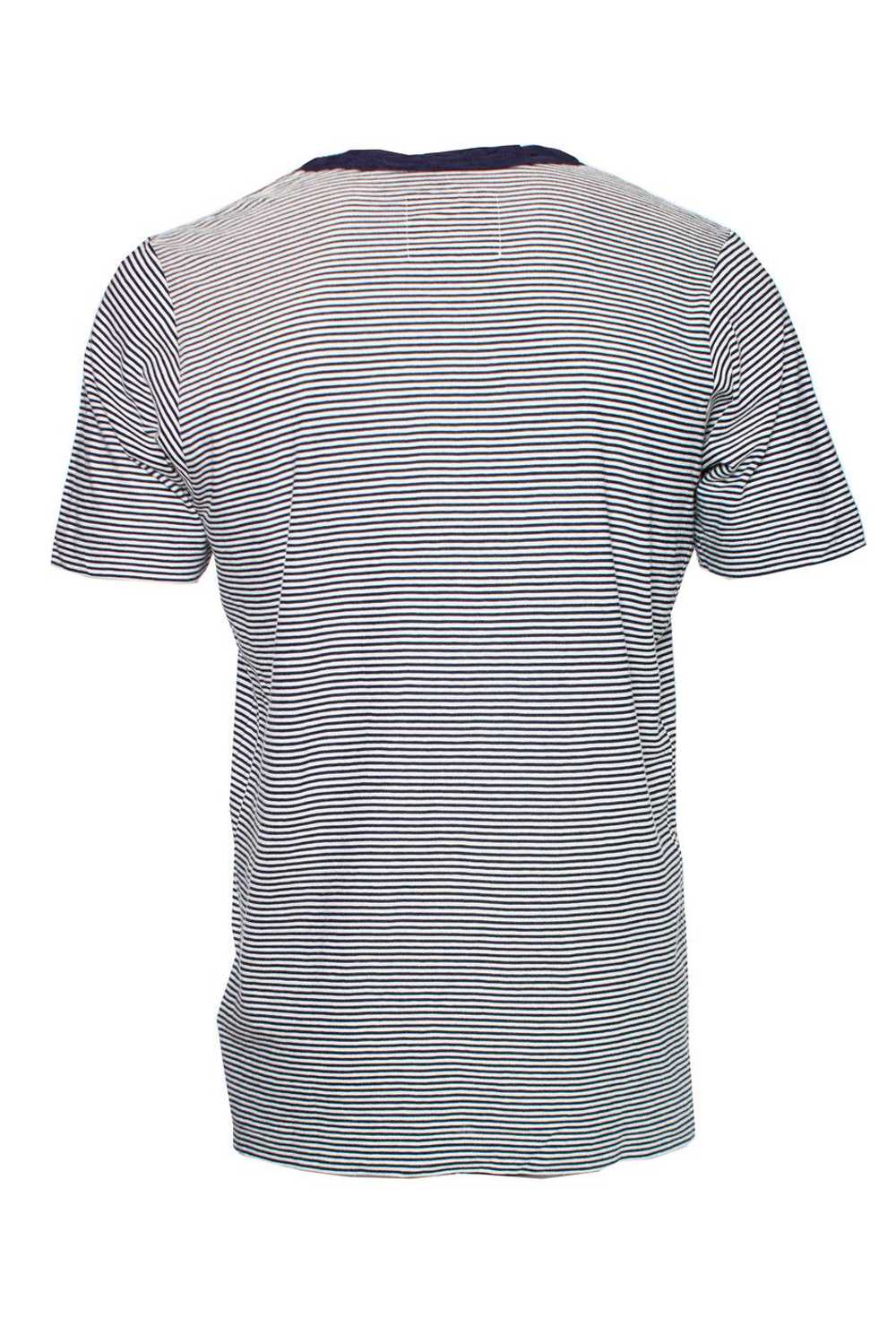 Sacai Sacai, Blue and white striped T-shirt - image 6