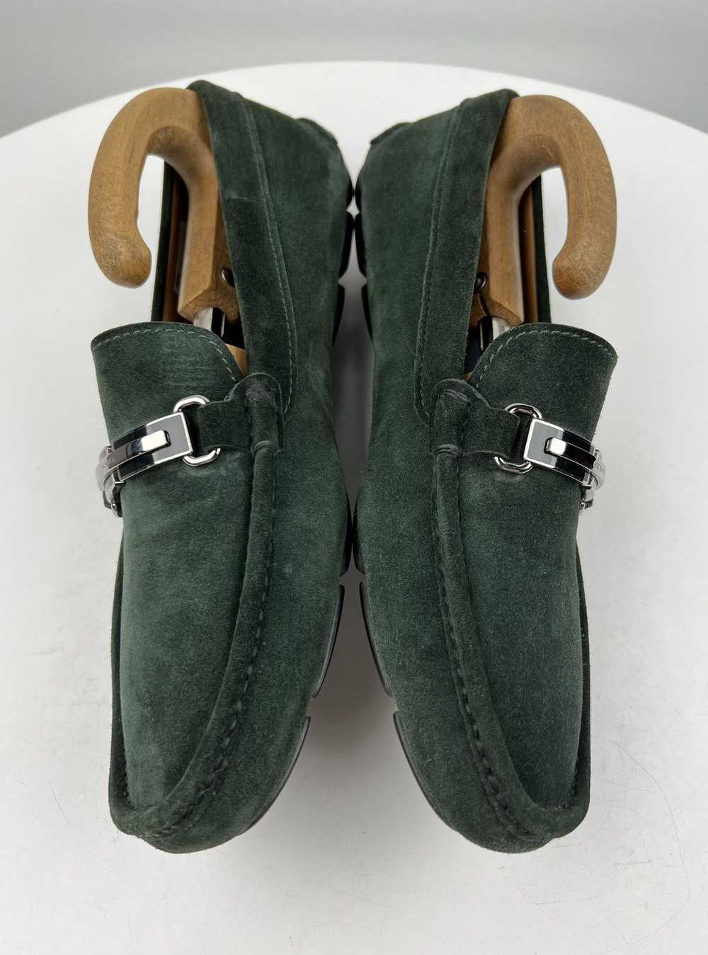 Prada PRADA Logo Suede Mocassins Drivers Loafers - image 10