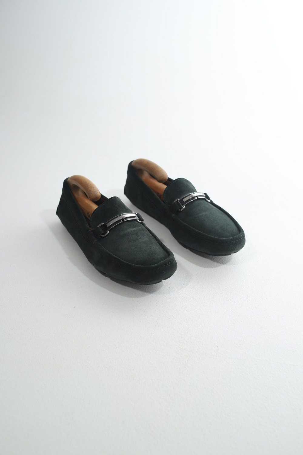 Prada PRADA Logo Suede Mocassins Drivers Loafers - image 1