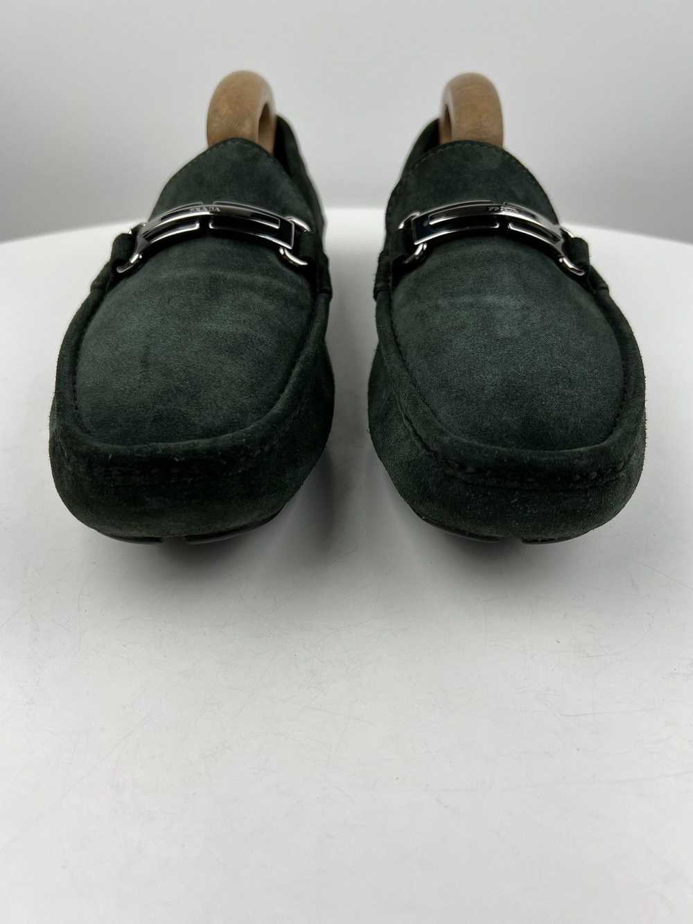 Prada PRADA Logo Suede Mocassins Drivers Loafers - image 8