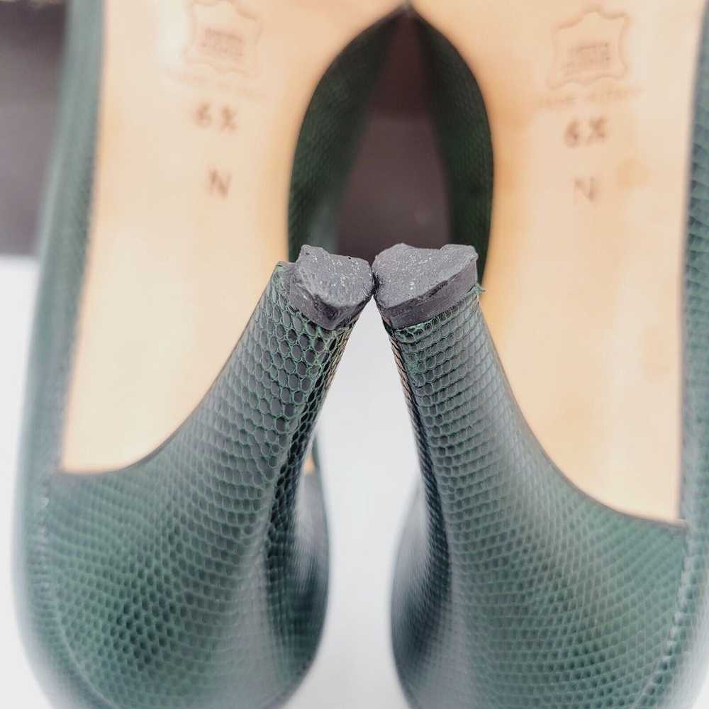 Vtg YVES SAINT LAURENT Green Python Triboo Heels … - image 9