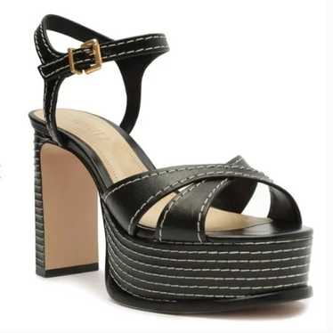 Schutz Keefa Casual Sandal - 6 / Black / Leather … - image 1