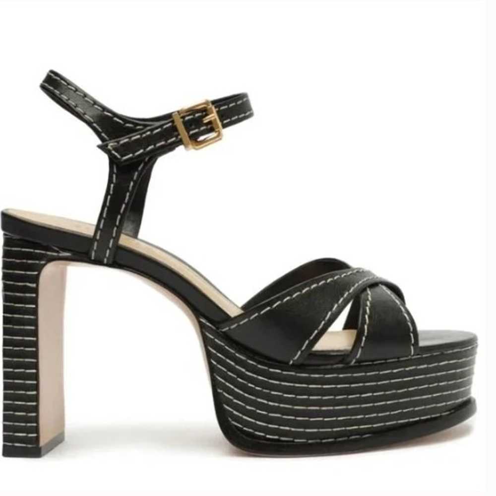 Schutz Keefa Casual Sandal - 6 / Black / Leather … - image 6
