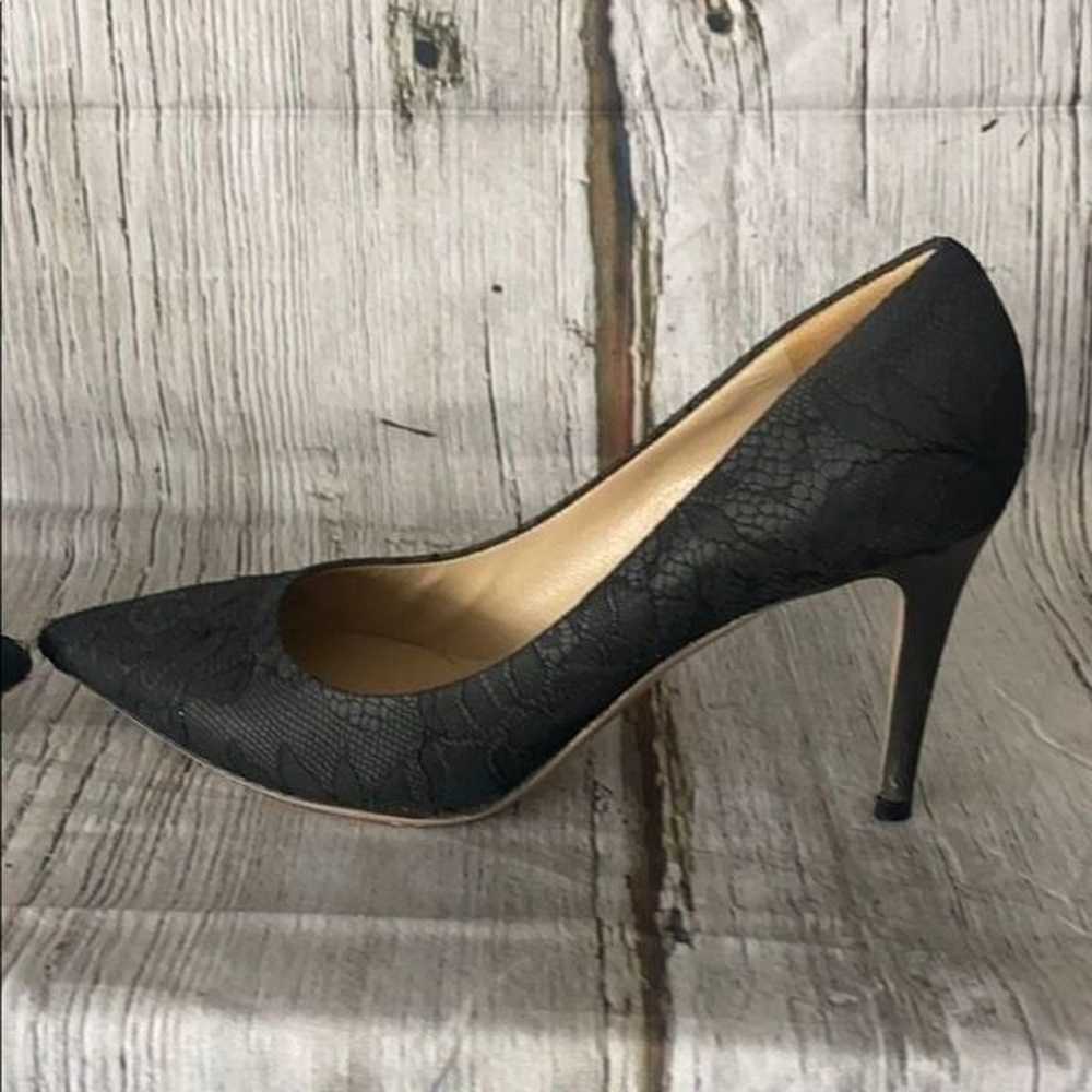 Valentino Lace Black Leather Heels Size 6.5 - image 11