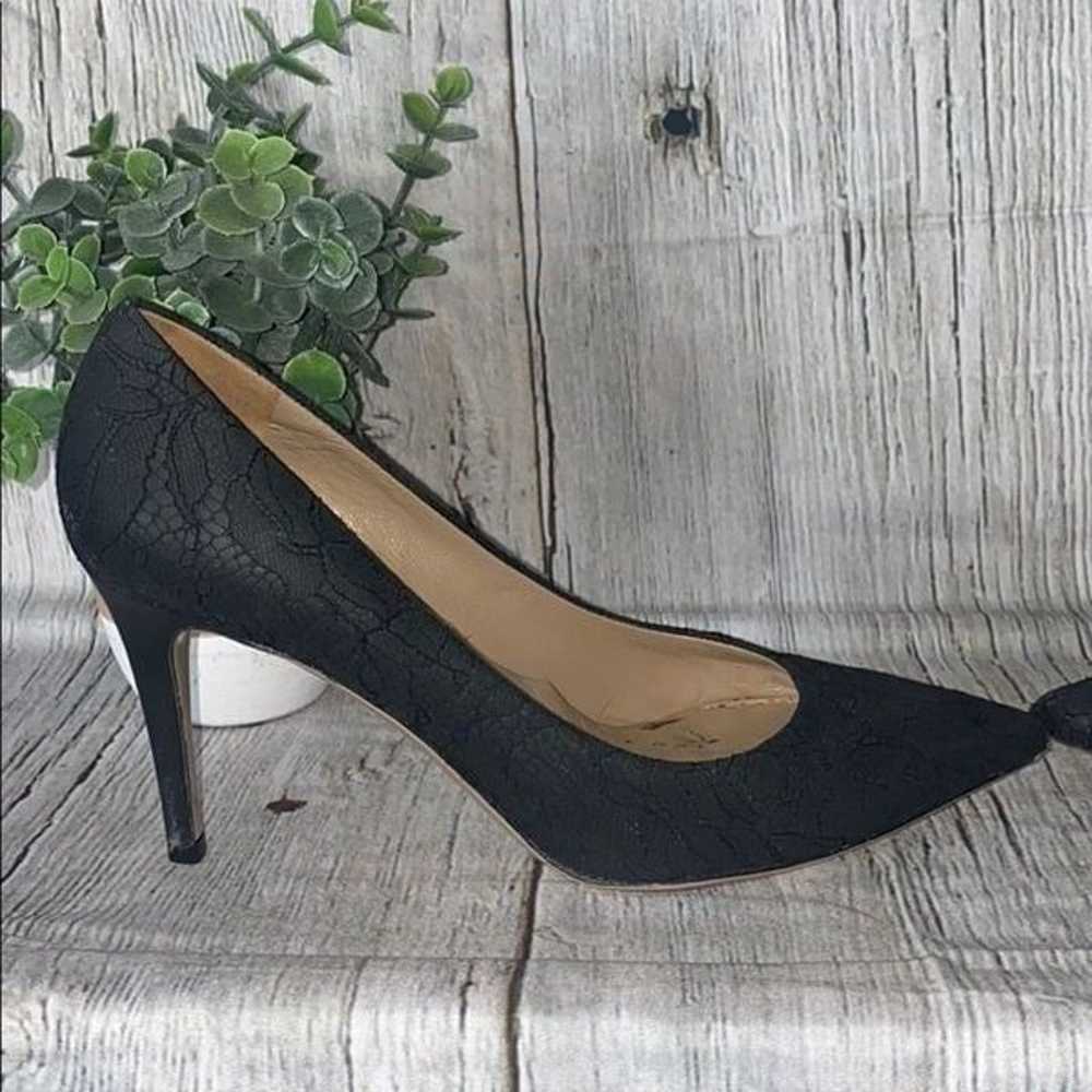 Valentino Lace Black Leather Heels Size 6.5 - image 6