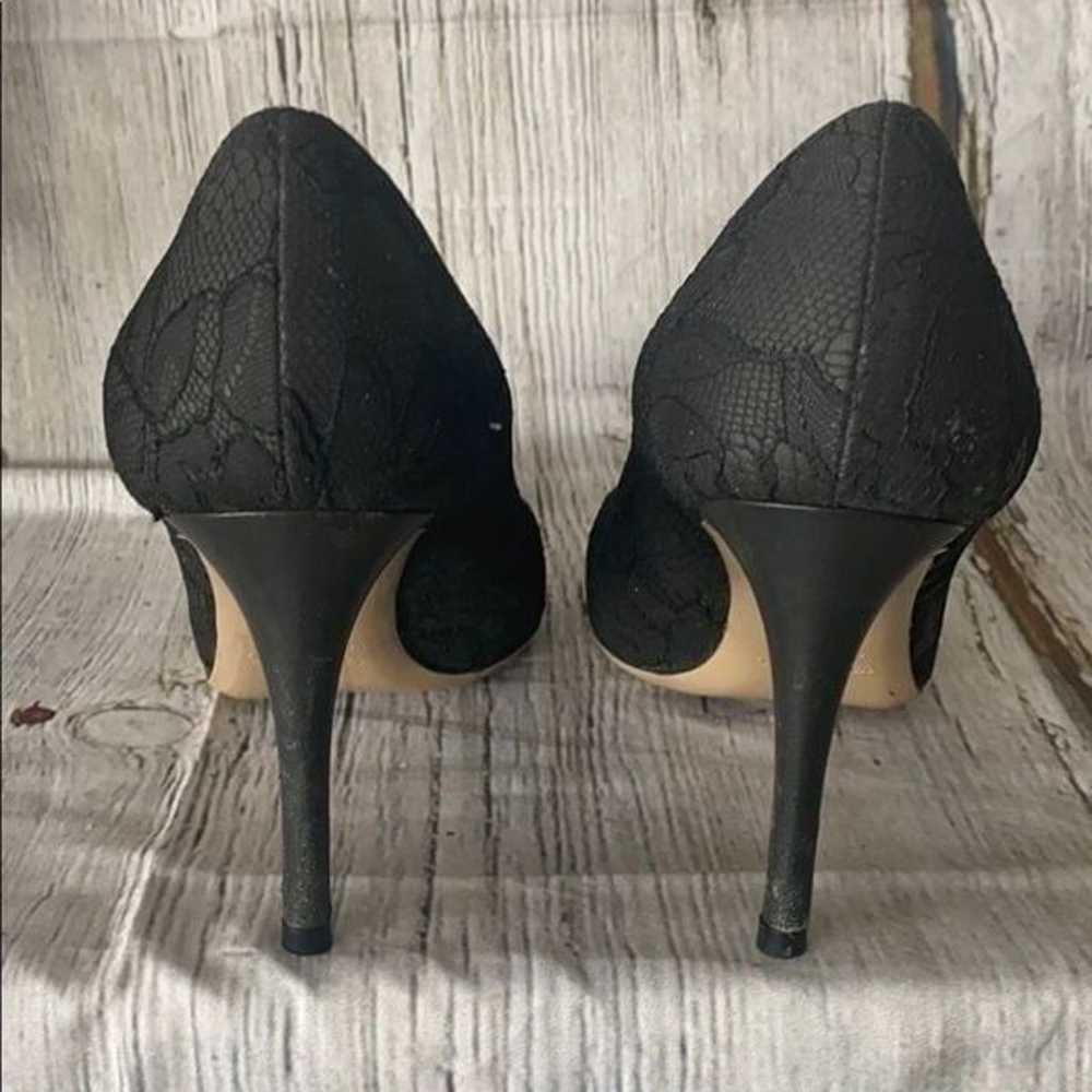 Valentino Lace Black Leather Heels Size 6.5 - image 9