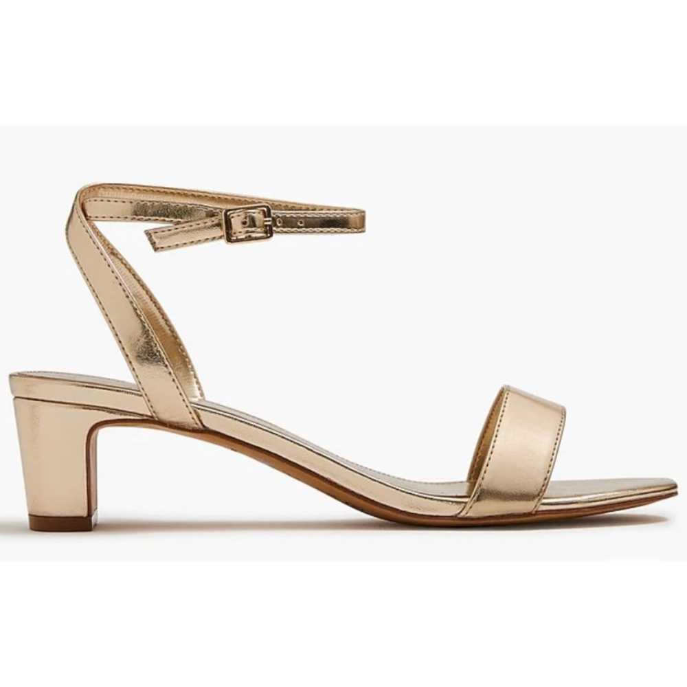 J Crew Strappy Low Heels in Light Gold - image 2