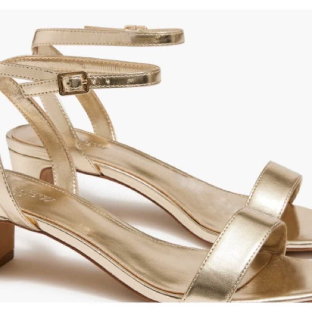 J Crew Strappy Low Heels in Light Gold - image 3