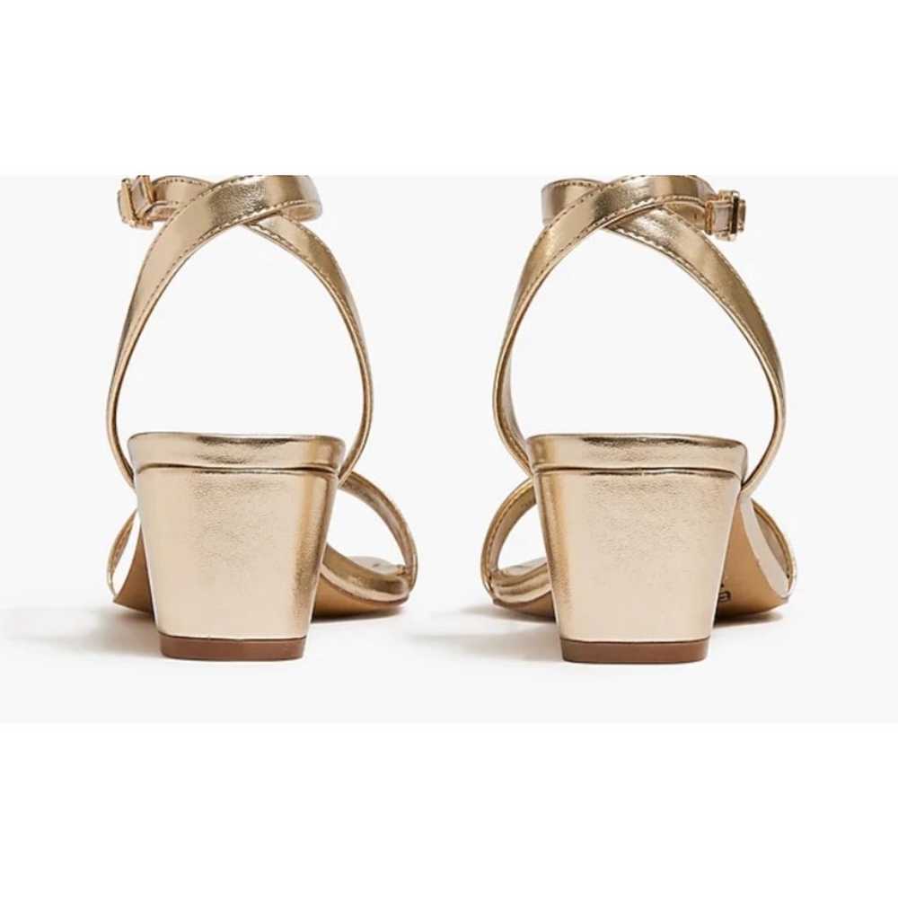 J Crew Strappy Low Heels in Light Gold - image 4