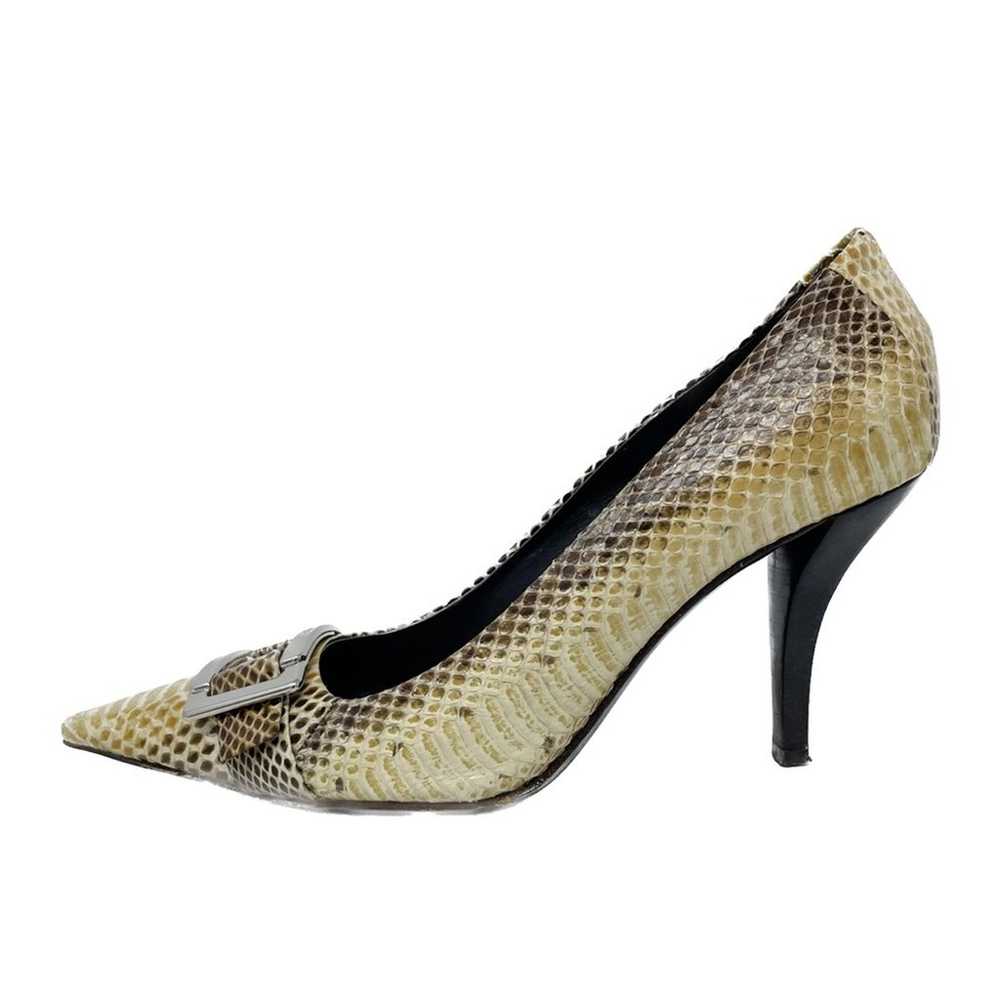Roger Vivier Neutral Python Silver Buckle Point T… - image 5