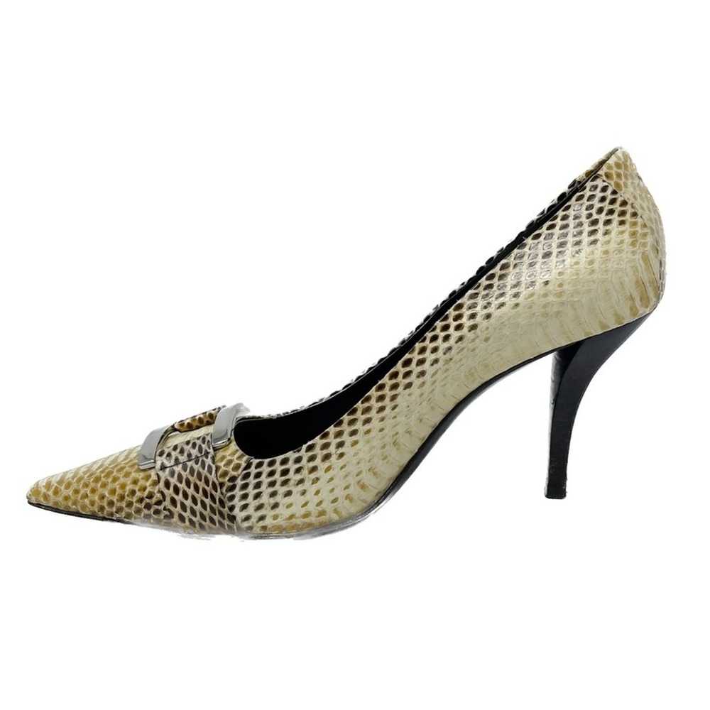 Roger Vivier Neutral Python Silver Buckle Point T… - image 7