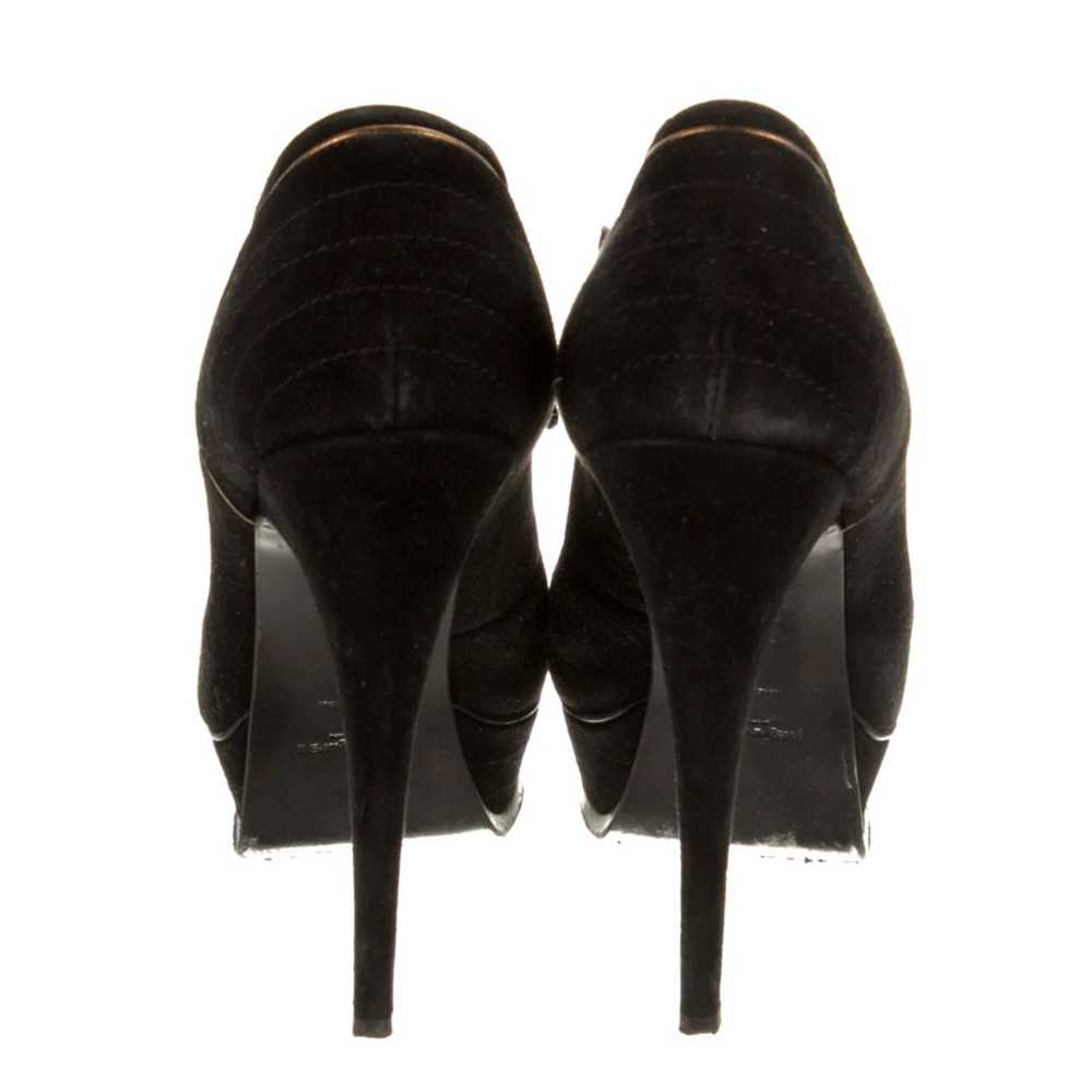 YSL 7.5 Sexy Lace Up Corset Platform Booties Kid … - image 10