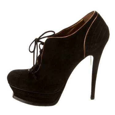 YSL 7.5 Sexy Lace Up Corset Platform Booties Kid … - image 1