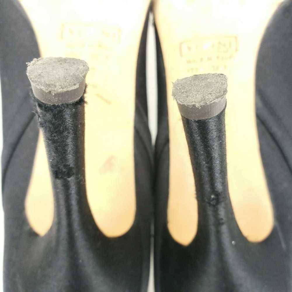 Giuseppe Zanotti Black Satin Dress Heels Lace Up … - image 9