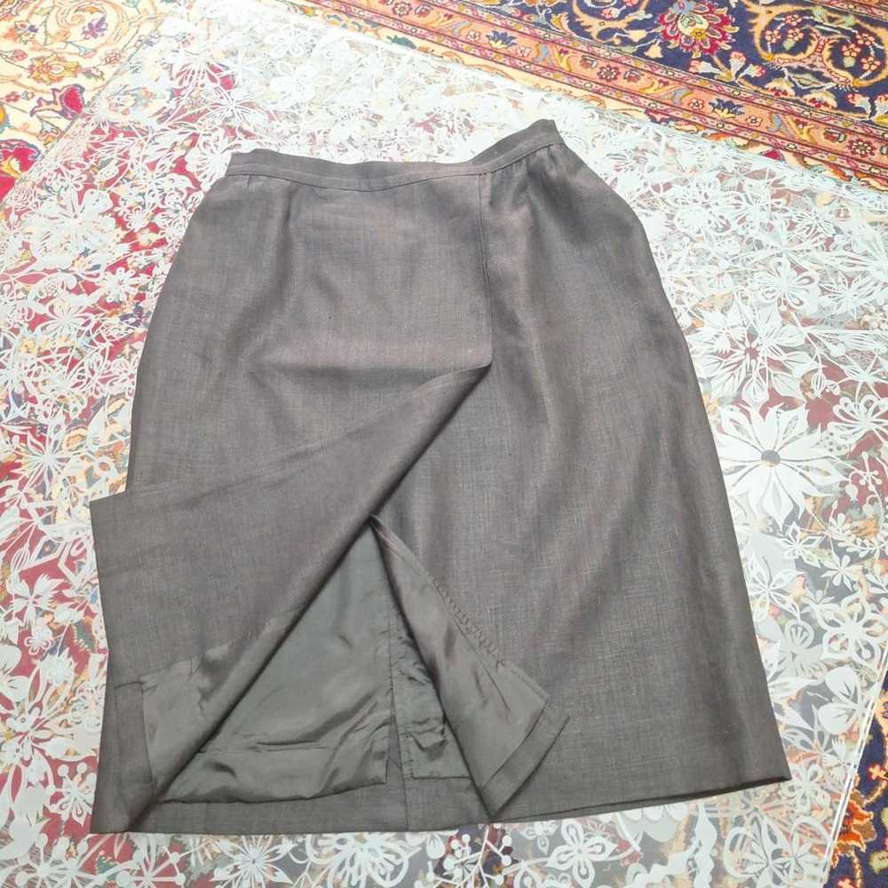 Valentino Garavani Linen mid-length skirt - image 4