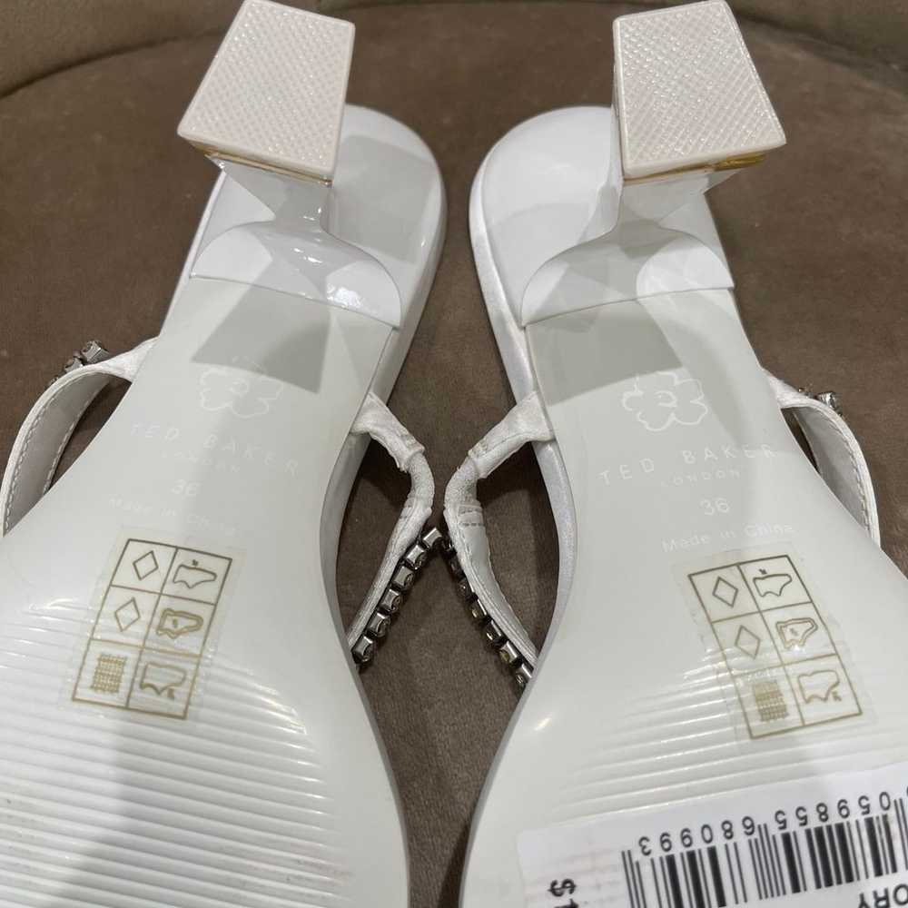 Ted Baker Rinita Satin Heeled Sandals WHITE 70mm … - image 10