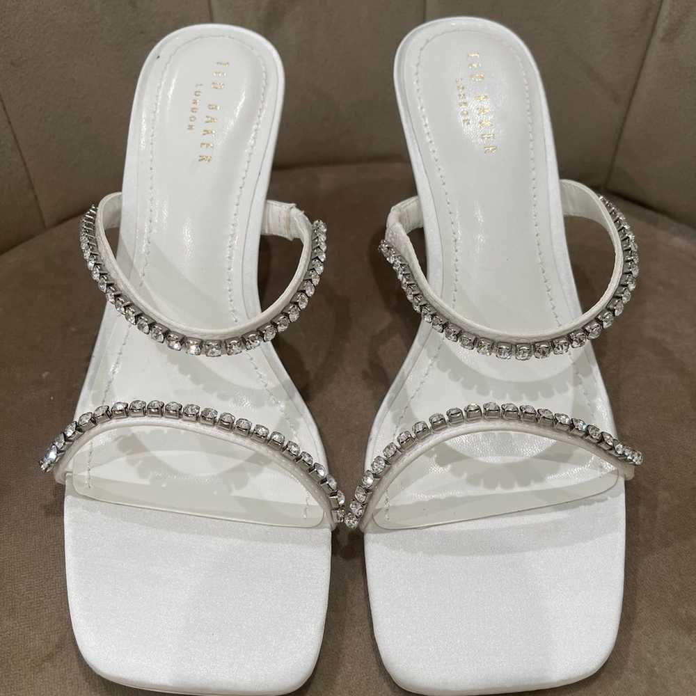 Ted Baker Rinita Satin Heeled Sandals WHITE 70mm … - image 1