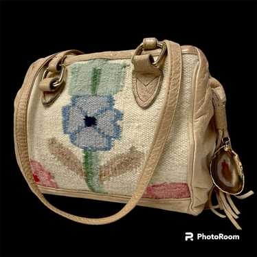 Unkwn 60's Marco AANE HIPPIE MoD Leather Handbag … - image 1